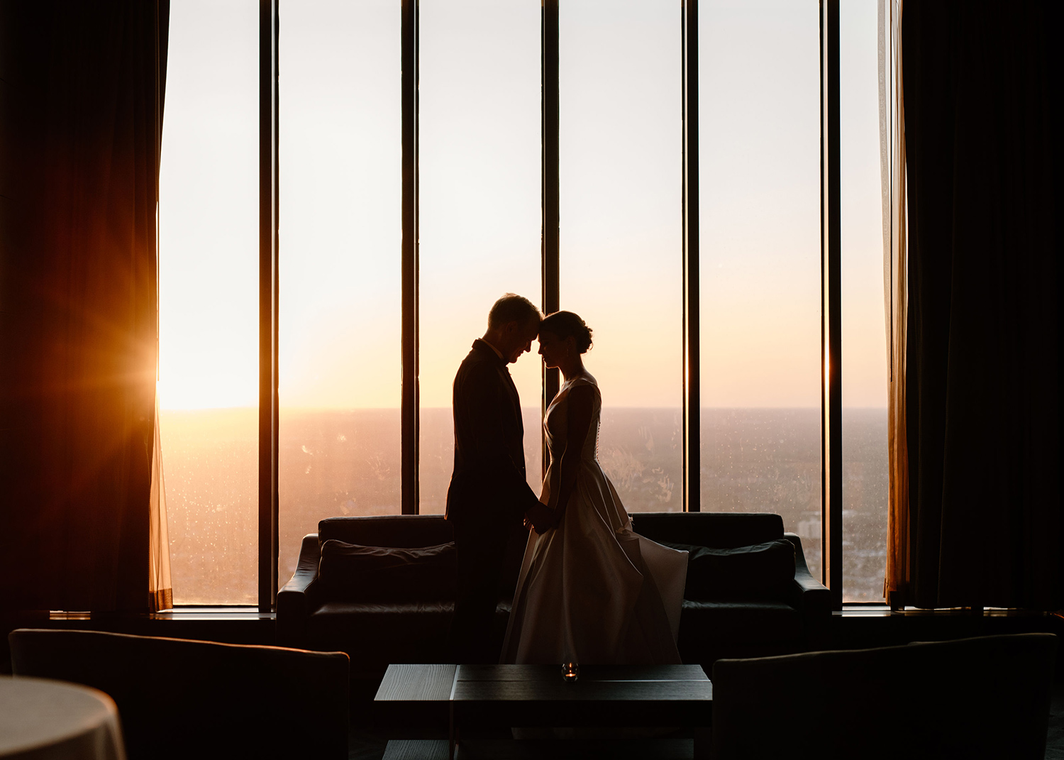 Couple Pose for Wedding Photo